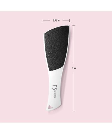 F3 Systems S-Line Emery Foot File | Double-Sided Pedicure Tool for Cracked Heels | Ergonomic Design, 1 Count - Buy Online on GoSupps.com