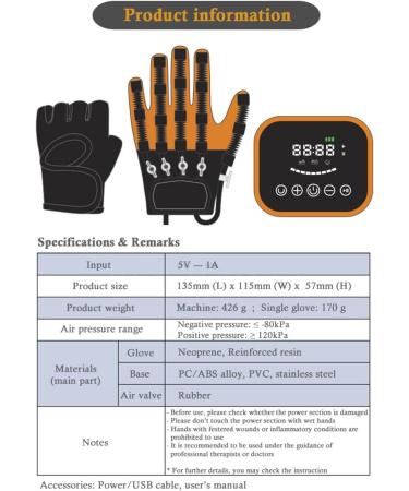 Rehabilitation Robot Gloves for Stroke Recovery - Split Finger Training & Adjustable LCD Touch Screen - Right Hand Large - Enhance Hemiplegia Finger Extension - Buy Online on GoSupps.com