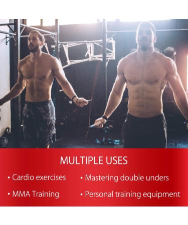 1LB Weight Jump Rope - Aluminum Handle & 9mm Thick Rope for Fitness Weight Loss CrossFit MMA & Boxing Training - A1 Red PVC Rope - Buy Online on GoSupps.com