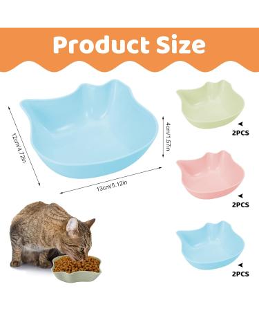 FANTESI 6 Pcs Cat Bowl Anti-Slip Cat Food Bowl Cat Feeding Bowls Multi-purpose Plastic Cat Food Bowl for Wet Food and Water Cat Bowls for Indoor Cats Kittens Puppies - Buy Online on GoSupps.com