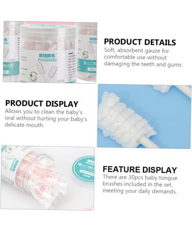 TOVINANNA 60 STK Tongue Brush for Babies | Toddler Finger Toothbrush & Newborn Tongue Cleaner | Gentle Mouth Cleaning Sponge & Gauze - Buy Online on GoSupps.com