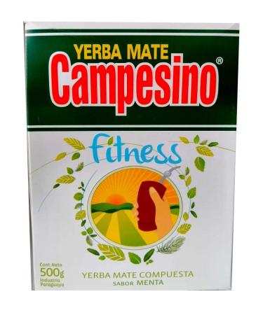 Yerba Mate Th CAMPESINO du Paraguay. (Fitness 17.64 oz.) - Yerba Mate Compound Mint Flavor Fitness - Produit latin - 500 grammes