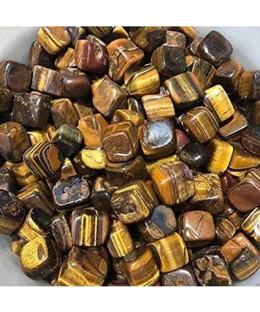 17mm-22mm Natural Polished Tiger Eye Yellow Quartz Cube Crystal Tumbled Stone 10pc - Buy Online on GoSupps.com