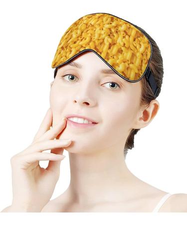 Macaroni Cheese Sleep Mask for Women | Adjustable Eye Shades with Elastic Strap Comfortable & Fun Sleep Accessory - Buy Online on GoSupps.com