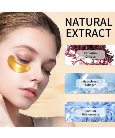 30 Pairs 24K Gold Eye Masks - Crystal Collagen Gel Patches for Puffiness Dark Circles & Fine Lines | Moisturizing Skin Care Pads - Buy Online on GoSupps.com