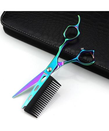 Professional Hairdressing Scissors 2 in 1 Hair Scissors with Comb with Detachable Comb 6 Inch Professional Jp440c Steel Gold 2 in 1 Hair Scissors Home Use for Man Woman Adults Kids (Green) - Buy Online on GoSupps.com
