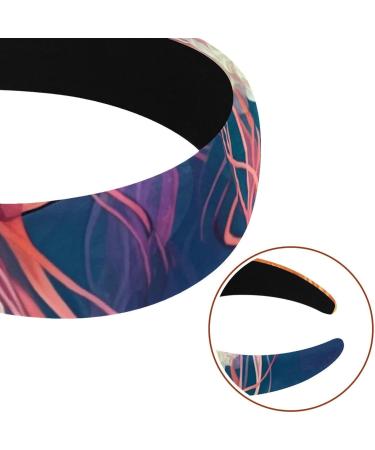 Headbands Women Hair Head Bands 2 Pieces Wide Top Turban Velvet Hair Bands Elastic Headband Jellyfish-1162 Fashion Head Wrap 2 Size Multi-colored 4 - Buy Online on GoSupps.com