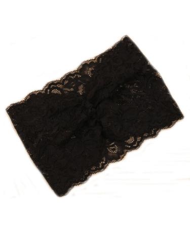 Ewanda Store Women 80s Lace Retro Bohemia Headband - Black Twisted Turban Twist Head Wrap Scarf - Buy Online on GoSupps.com