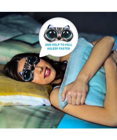 Cute 3D Animal Sleep Mask - Cat Dog Eyeshade for Kids Women Adults (American Shorthair) Green - Buy Online on GoSupps.com