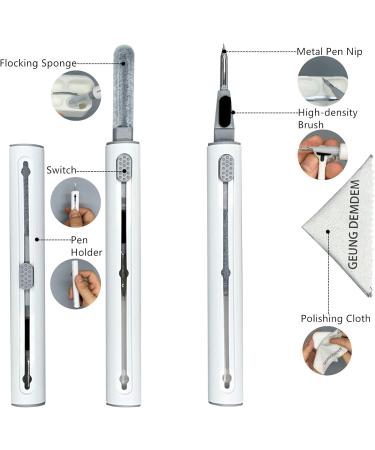 GEUNG DEMDEM Airpods Pro Cleaner Kit - Multi-Function Cleaning Pen with Brush, Sponge, and Cloth for TOZO, Apple, Sony, Beats, Samsung, JBL, MI - Compatible with Airpods Pro 1 2 3 Gen - Buy Online on GoSupps.com