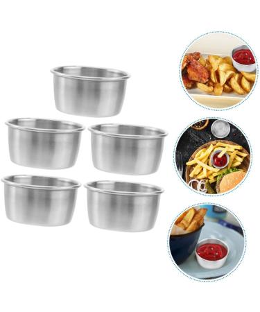 ABOOFAN 15 Pcs Sauce Cup Sauce Dipping Bowl Dipping Bowl Iced Coffee Cup Mini Dipping Small Appetizer Plates Serving Dish Mustard Plate Dishes Side Dishes Stainless Steel Fries - Buy Online on GoSupps.com