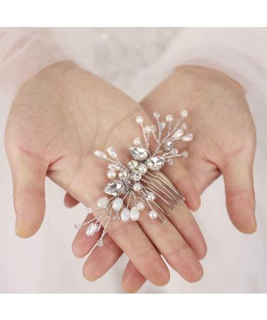 Kercisbeauty Bridal Hair Comb - Elegant Silver Hair Accessories for Weddings Proms & Special Events - Buy Online on GoSupps.com