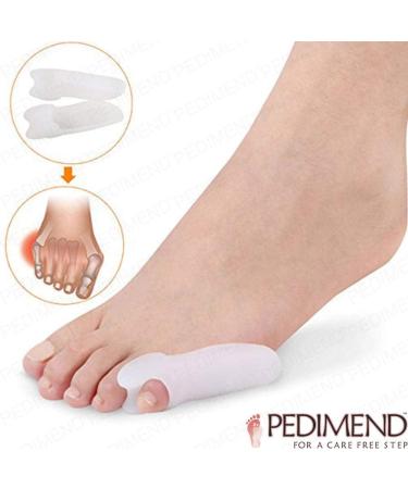PEDIMEND Silicone Gel Small Toe Bunion Relief Toe Separator - Pinky Toe Alignment/Bunionette Pad - Corns/Callus Relief Wrap - Foot Care - Tailor's Bunion Protector 1 Pair - Buy Online on GoSupps.com