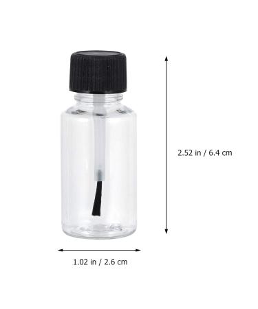 Minkissy 6-Pack Empty Nail Polish Bottles 20ml with Brush - Transparent Fillable Glass Vials for Nail Art & Makeup Accessories - Buy Online on GoSupps.com