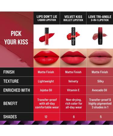 CKS Steze Love Tri-Angle 3-in-1 Matte Lipstick | 3 Unique Shades | Long-Lasting Transfer-Proof | Non-Drying Formula | Brick Pink | 12-Hour Color Intense - Buy Online on GoSupps.com