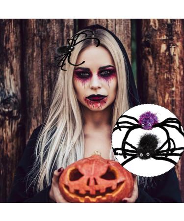 hgnxa Spooky Spiders Hairclip for Halloween Party Women Cosplay Gothics Hairpin Dark Series Kids Hair Accessories Room Decors Purple - Buy Online on GoSupps.com