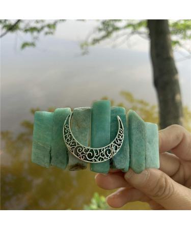 Celtic Amazonite Mermaid Hair Clip | Boho Crystal Barrette for Long Hair | Irish Hair Accessories | Mothers Day Gift - Buy Online on GoSupps.com