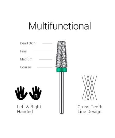 MelodySusie 5 in 1 Tungsten Carbide Nail Drill Bit for Fast Gel and Acrylic Removal - Buy Online on GoSupps.com