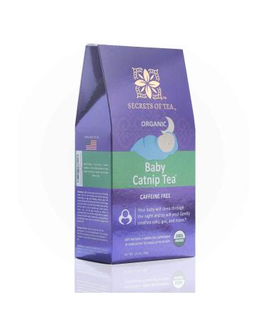 Secrets Of Tea Catnip Colic Tea Colic Reliever, Gas, Acid Reflux Relief - Natural USDA Organic Caffeine Free Herbal Colic Tea for Babies and Newborns - 20 Count(1 Pack)