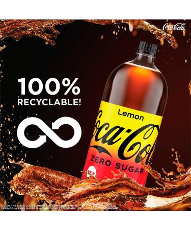 Coca-Cola Zero Sugar Lemon 2L - Refreshing and Sugar-Free Soda Drink - Buy Online on GoSupps.com