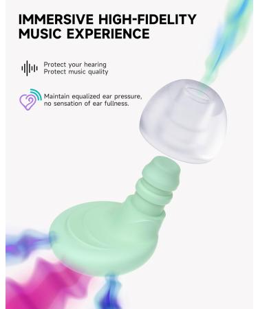 5 Pairs Beinkap Reusable Ear Plugs for Sleeping - Noise Reduction Hearing Protection for Study Work Concerts & Travel (24dB-33dB Green - Buy Online on GoSupps.com