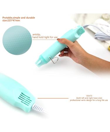 Mini Heat Gun for Crafts  300W  Ergonomic Lightweight Hot Air Gun  Craft Supplies for Embossing  Acrylic Pouring  and Drying Resin - Buy Online on GoSupps.com