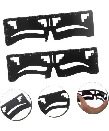 PLAFOPE 2pcs Eyebrow Ruler Microblading Template Mini Eyebrow Measuring Tool Eyebrow Trimming Designer - Buy Online on GoSupps.com