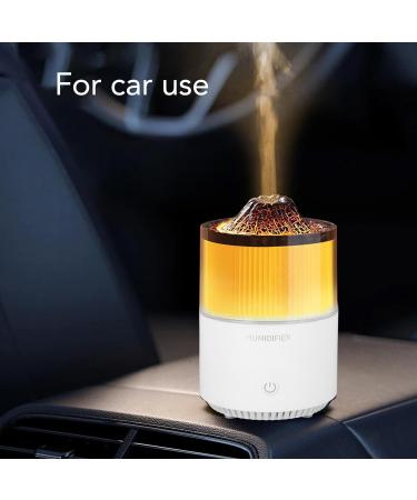 Buy Colourful Flame Essential Oil Diffuser - Ultra Silent Aromatherapy with LED Lights & Volcano Design - 200ml (White) - Shop Internationally - Buy Online on GoSupps.com