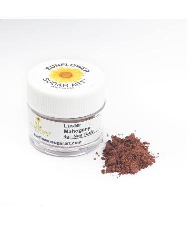 Brown Mahogany Edible Luster Dust | Edible Powder & Dust | Food Grade Luster Dust for Decorating, Fondant, Baking | Polvo Matizador | Cakes, Vegan Paint, & Dust | 4 Grams