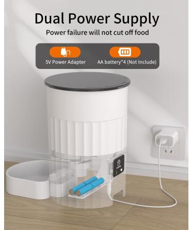 PAPIFEED Automatic Cat Feeder with APP Control | WiFi Smart Pet Food Dispenser for Cats, Rabbits & Small Dogs | Timed Portion Control | Up to 10 Meals Per Day | 1-12 Portions | LMZ - Buy Online on GoSupps.com