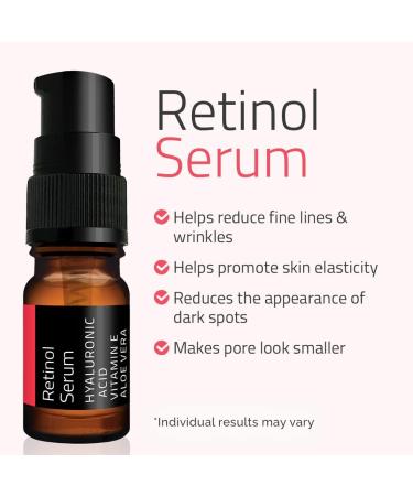Retinol Serum for Face with Hyaluronic Acid Hydrating Face Serum Targets Wrinkles Dark Spots & Acne Anti Aging Facial Serum Skin Care Products for Men & Face Serum for Women by YEOUTH - Buy Online on GoSupps.com