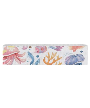 Resistance Bands Exercise Bands Marine Life Elements Printed Elastic Band Leg Bands Resistance Fitness Bands Fabric Resistance Bands style