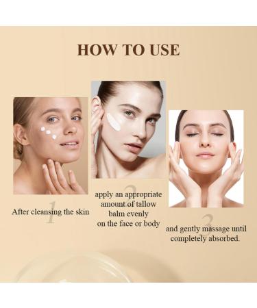 Tallow Honey Balm Tallow Moisturiser Firming Face Cream Face Moisturiser for Whole Body Face Hand Leg Face Cream for Women Skin Tightening Cream for Face Day Cream Anti Wrinkle Face Cream for Dry Skin - Buy Online on GoSupps.com