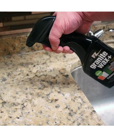 Granite Wax Plus - Streak-Free Granite Cleaner & Polish Hard Water Stain Remover | 16 oz Kitchen & Bathroom Cleaner with Carnauba Wax & Banana Scent - Buy Online on GoSupps.com
