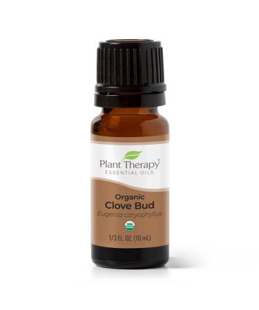 Plant Therapy Organic Clove Bud Essential Oil 100% Pure USDA Certified Organic Undiluted Natural Aromatherapy Therapeutic Grade 10 mL ( oz)