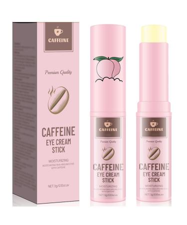 2PCS Caffeine Eye Stick with Retinol Caffeine Eye Cream for Dark Circles Hydrating Under Eye Cream for Anti-Aging Reduce Fine Lines Moisturizes Softens & Nourish Skin