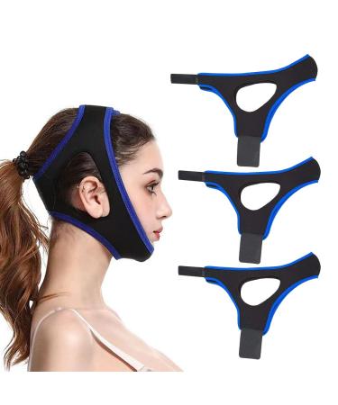 ZHEXYF Snoring Chin Strap Breathable Flexible Anti Snoring Devices Aids Better Sleep Snore Stopper for Men Women (3 pcs)