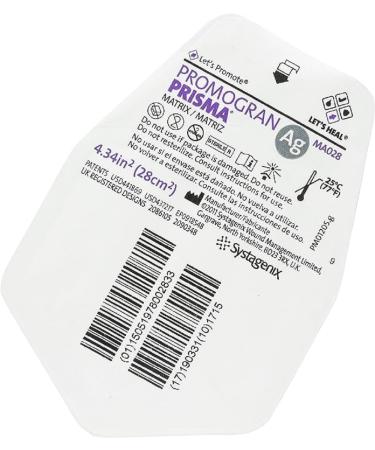 2 Set- Promogran Prisma Matrix Wound Dressing - 4.34 sq. in. - Box of one Unit by JNJ