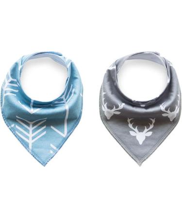 Yafane Baby Triangle Bibs 8 Pack - Soft Cotton Neckerchiefs & Burp Cloths for Boys & Toddlers | Absorbent Light Blue - Buy Online on GoSupps.com