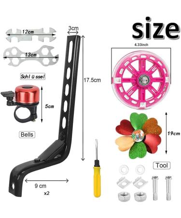 Anyingkai Bicycle Support Wheels - Kids & Adults Auxiliary Stability Wheels in Pink | Safe & Durable Support for Children's Bikes - Buy Online on GoSupps.com