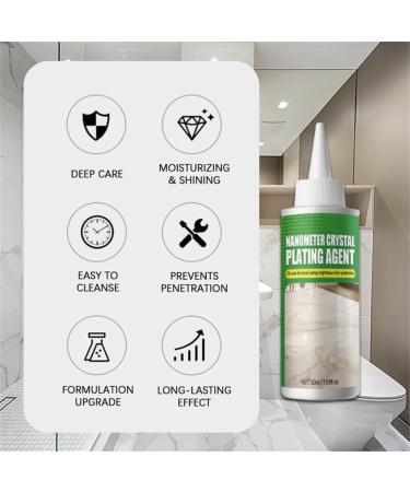 Nano Crystal Coating Agent for Tile & Furniture Marble Nano Crystal Plating Agent Stone Crystal Plating Agent Coating of Stone Nanocrystals Marble Stain Remover universal stone cleaner (2PC 160ML) 2PC 160ML - Buy Online on GoSupps.com
