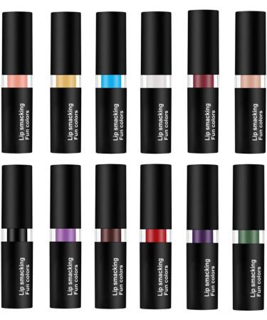 Velvet lipstick matte waterresistant longlasting velvet lipstick 12 colors nonstick lipstick lip gloss for thematic makeup mud color brown mud - Buy Online on GoSupps.com