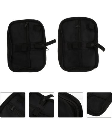 Healvian Diabetic Glucose Meter Bag - 4pc Organizer Set, Portable Travel Carrying Bag - Black (19x14.5x1cm) x2 - Buy Online on GoSupps.com