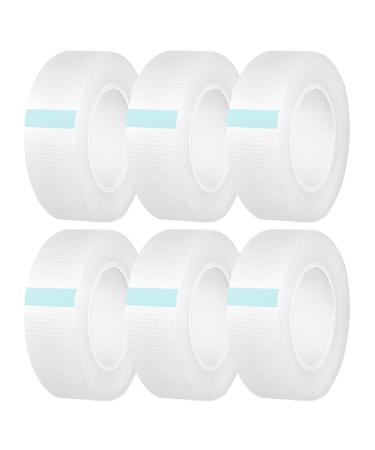 6 Rolls Micropore Tape Medical Tape for Skin 1.25cm X 9.1m Breathable Clear Micropore PE Tape for First Aid Tearable Adhesive Surgical Microporous Tape for Makeup Eyelash Extension Earring Dressings