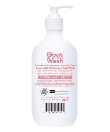 Buy Goat Natural Moisturizing Body Wash 16.9 oz - Coconut Lemon Myrtle Oatmeal Argan Oil & Manuka Honey | International Shipping Available - Buy Online on GoSupps.com
