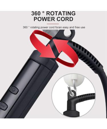 Hair Wand Ceramic Curling Wand Professional Hair Curler Wand Curling Iron Electric LCD Hair Curling Wand Rod Cone for Women(US plug) - Buy Online on GoSupps.com