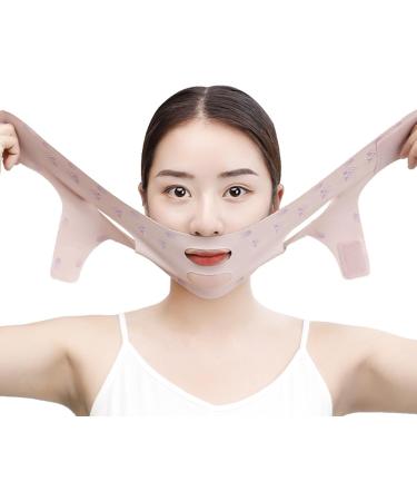 Satkali Slim Face Mask V-Shape Bandage Lift & Contour Treatment for Double Chin & Sagging Skin | Pink Rose - Buy Online on GoSupps.com