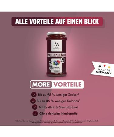 Buy MORE NUTRITION Moremelade 4x240g - Raspberry Blueberry Light Fruit Spread | International Shipping Available - Buy Online on GoSupps.com