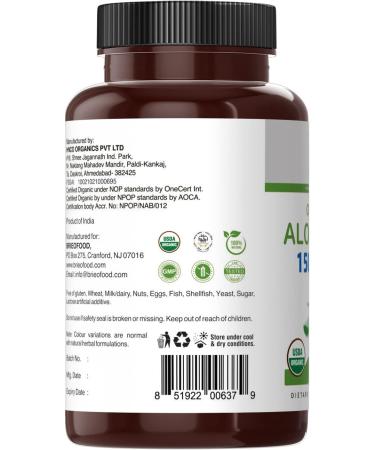 Brieofood Organic Aloe Vera 1500mg 45 Servings Vegetarian Gluten Free 90 Vegetarian Tablets 90 Count (Pack of 1) - Buy Online on GoSupps.com