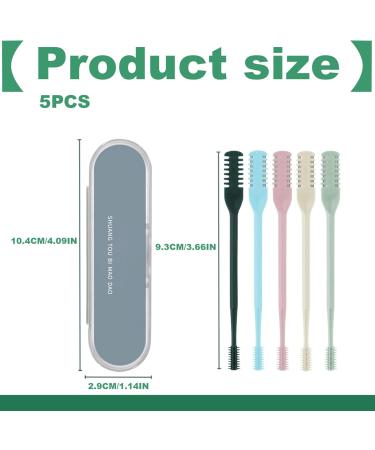 Nose Hair Trimmer 5Pcs Double Sided Nasal Hair Cutter 360 Rotating Portable Manual Nose Hair Scissors Washable Nose Trimmer for Women & Men Travel Essentials - Buy Online on GoSupps.com
